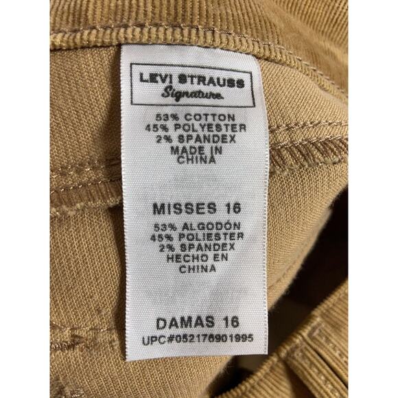 VTG Levi Strauss Signature Low Rise Bootcut Corduroy Y2K Flap Pockets Brown 16 - Picture 4 of 6